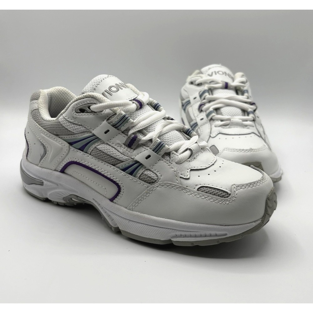 VIONIC 23 T Walk‎ Sneakers Women's Size 5 Wide White Purple Walker Shoes NIB